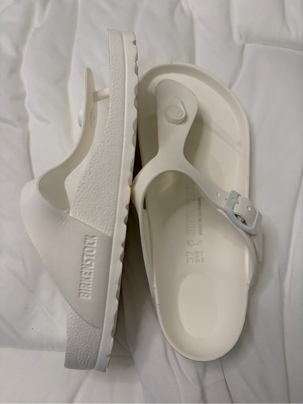 Birkenstock Gizeh EVA Waterproof White Thong Sandals Size 37 US 6/6.5 - Picture 4 of 7